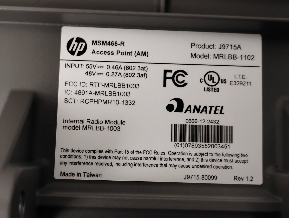HPE J9715A 802.11n MSM466-R 5Ghz Wireless Access Point