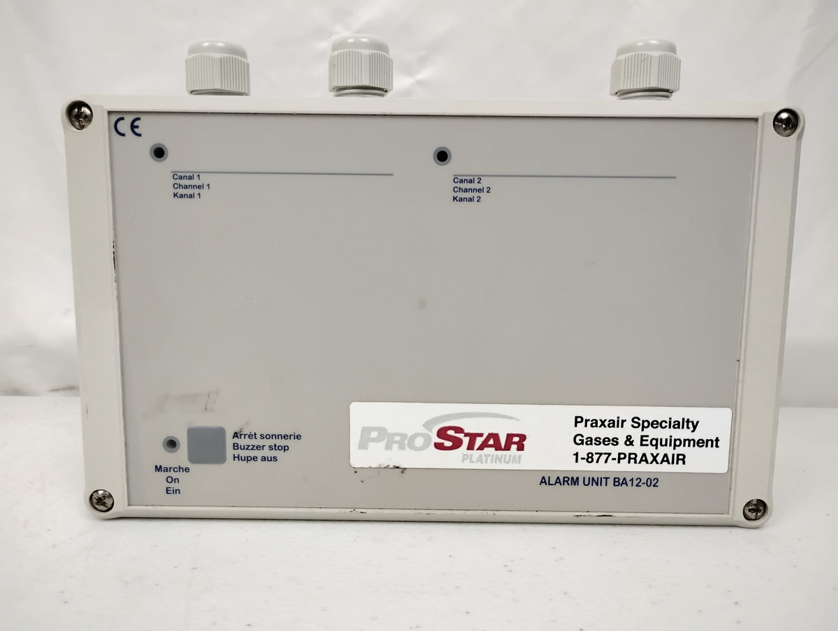 Praxair BA12-02 SMT BA12-02 Rotarex Alarm ProStar Platinum Gas Monitoring Device 2 Channel
