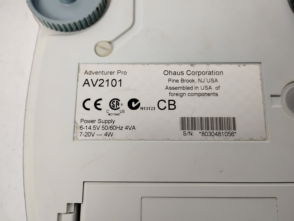 Ohaus Adventurer Pro AV2101 Precision Balance 2100g | Missing Top Plate