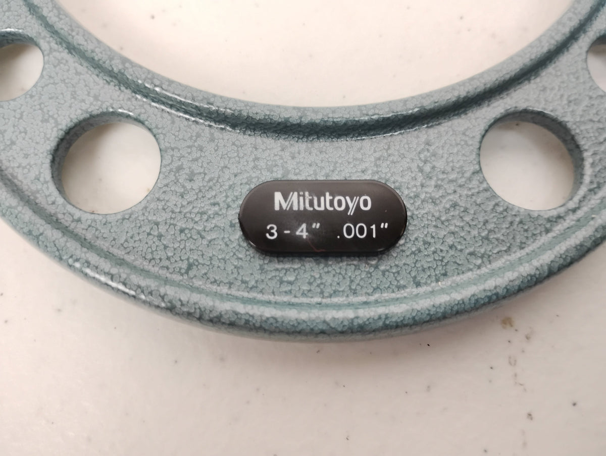 Mitutoyo 126-140 Screw Thread Micrometer 3-4" .001 in