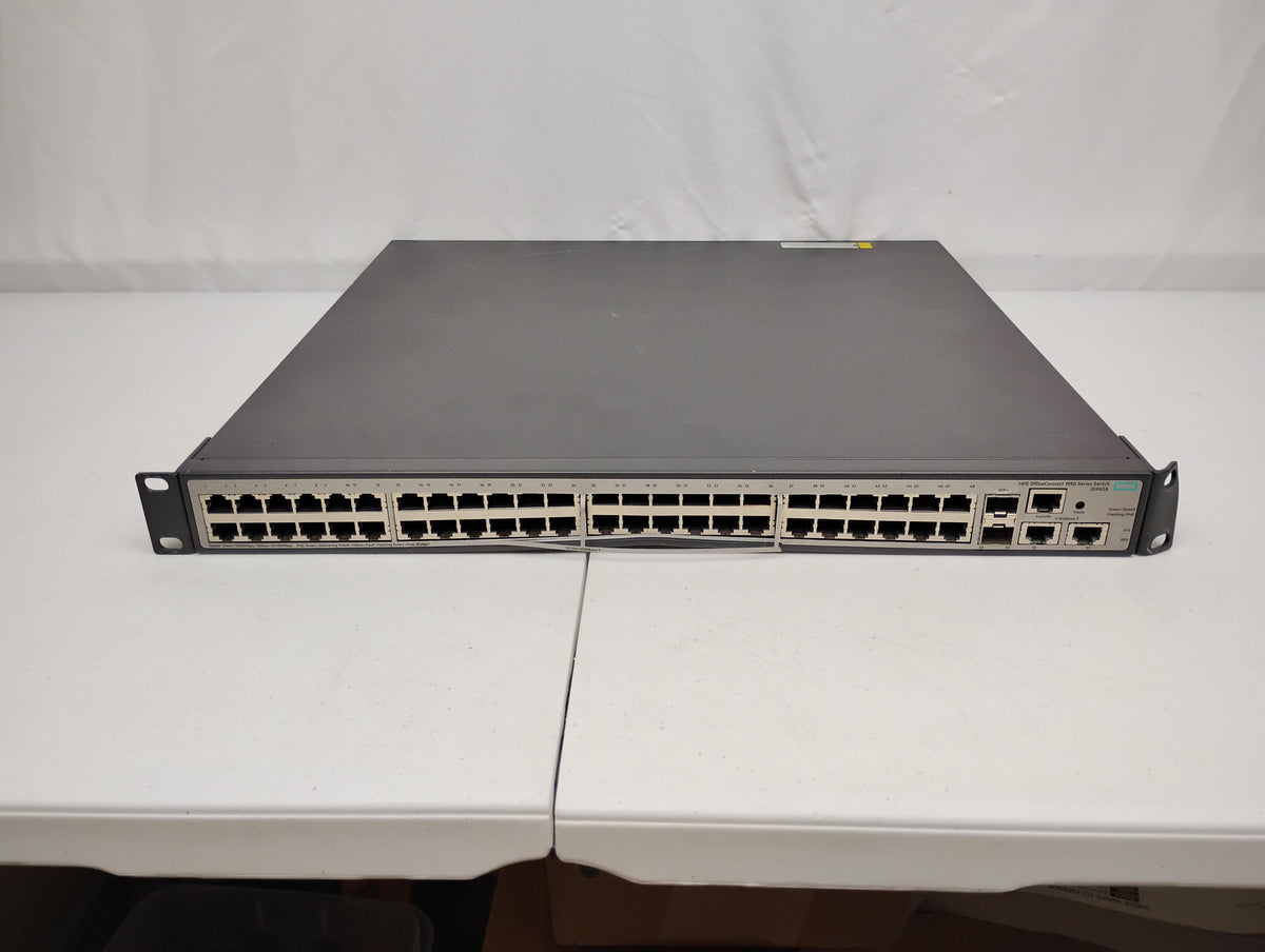 HPE OfficeConnect JG963A 52-Port PoE Gig Switch | 1950-48G-2SFP+2XGT-POE+ 370W | Read