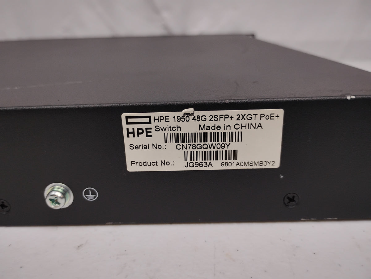 HPE OfficeConnect JG963A 52-Port PoE Gig Switch | 1950-48G-2SFP+2XGT-POE+ 370W | Read