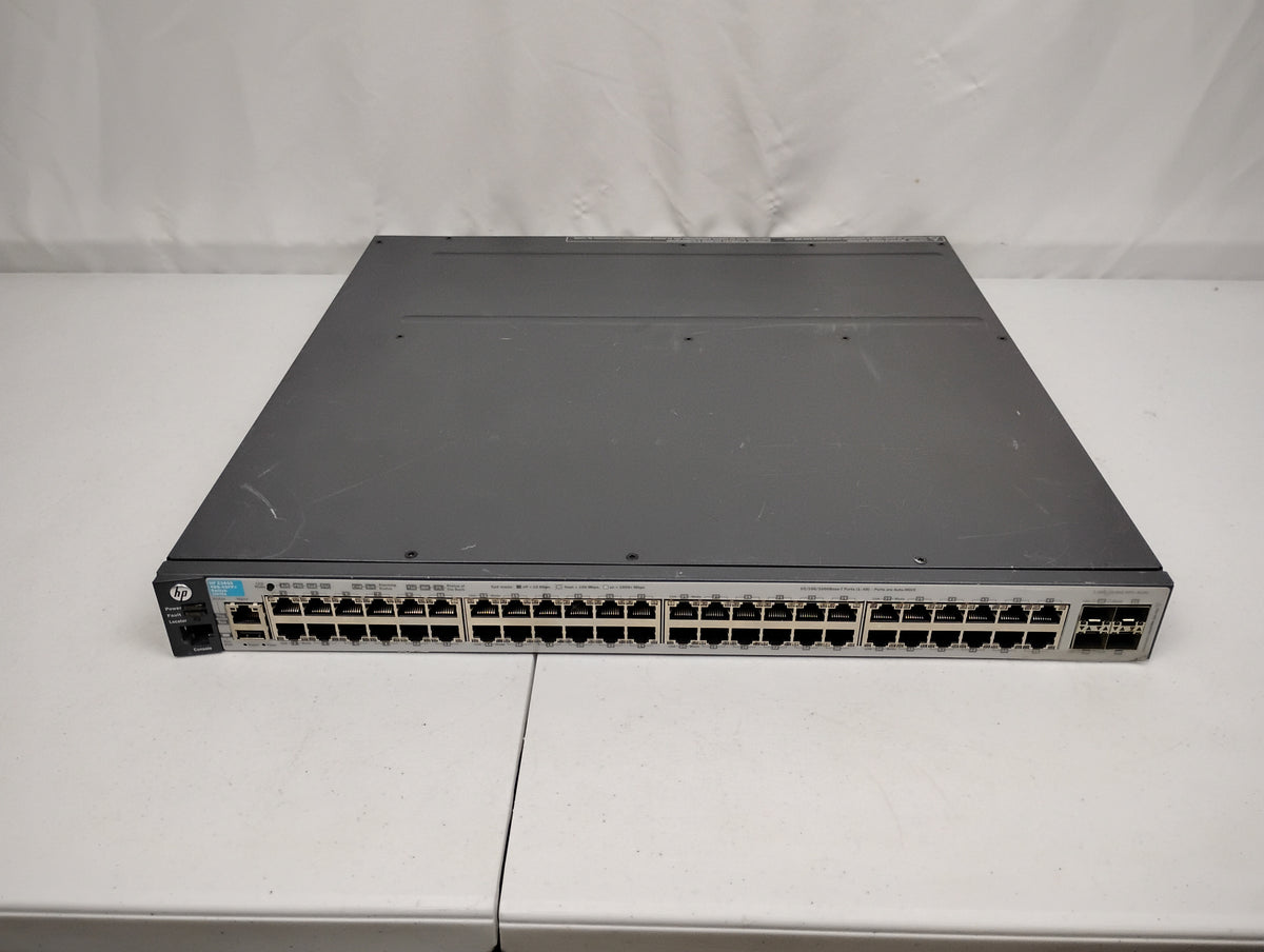 HP J9576A E3800-48G-4SFP+ Gigabit Managed Ethernet Switch w/ x1 J9581A PSU