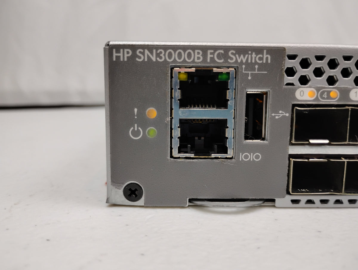 HP SN3000B 16GB 24-Port Active Fibre Channel Switch & x2 PSUs | P/N: QW983A
