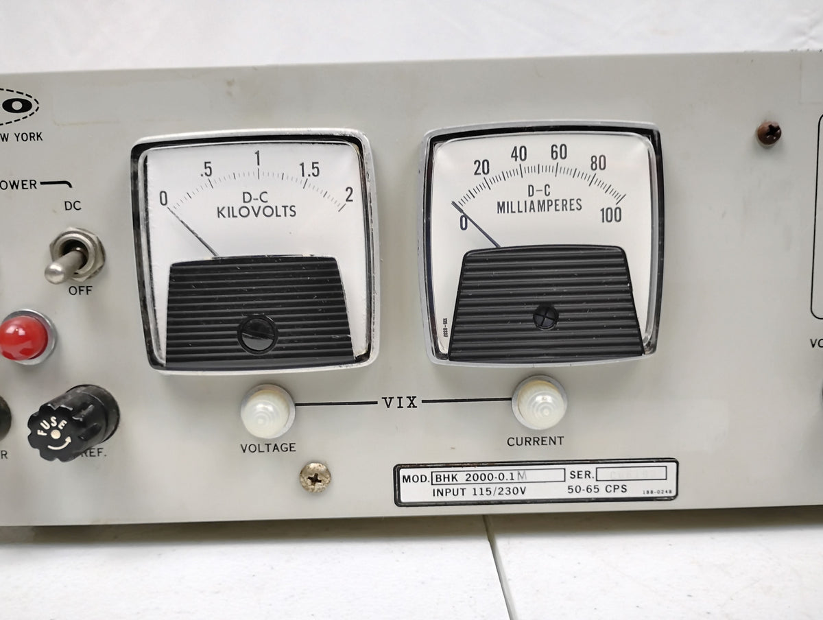 Kepco Bhk 2000-0.1M Regulated DC Power Supply | 0-2000V 0-100mA