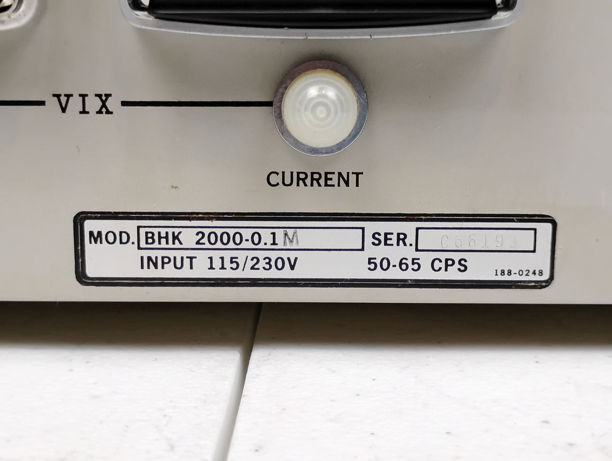Kepco Bhk 2000-0.1M Regulated DC Power Supply | 0-2000V 0-100mA