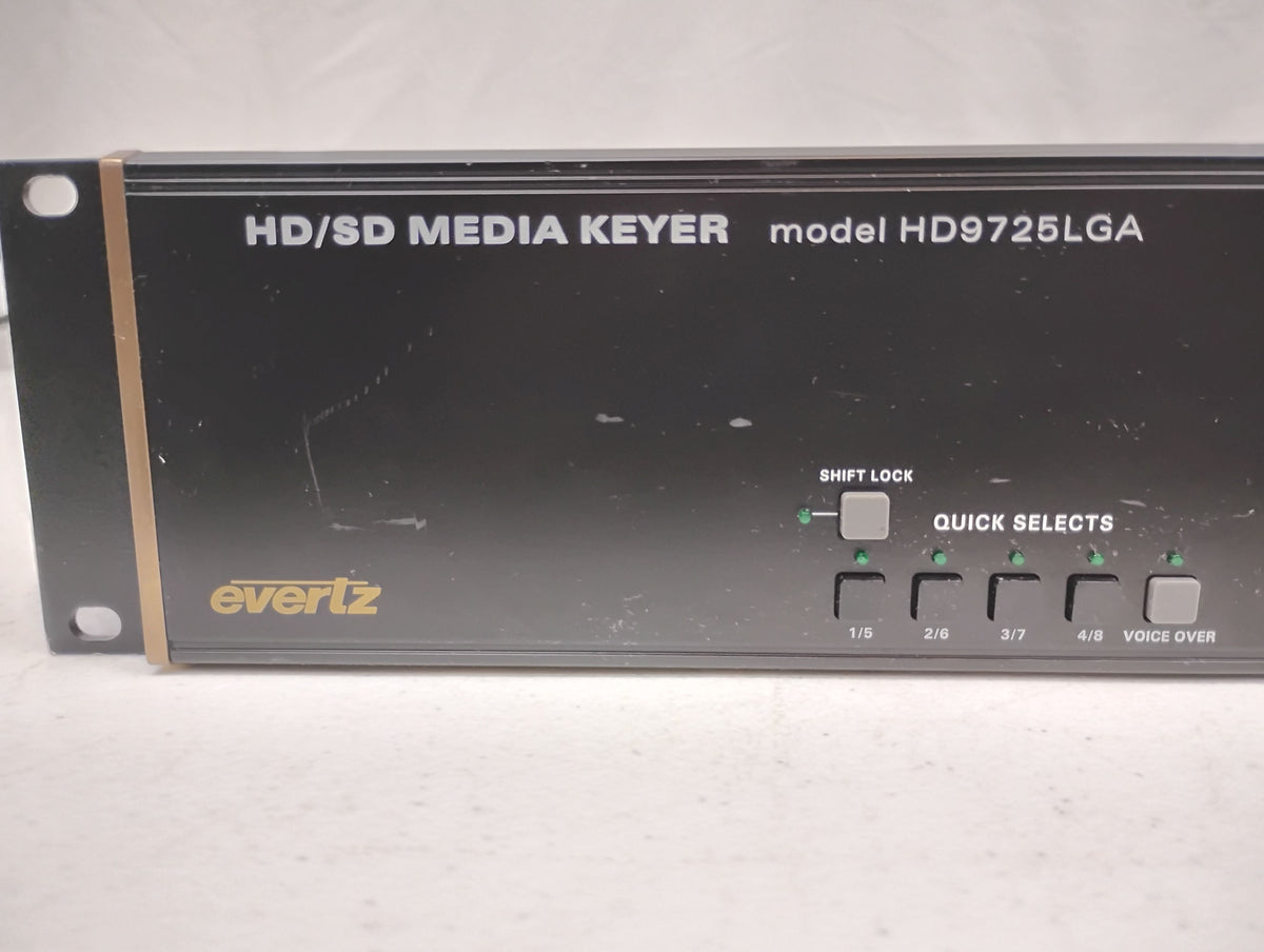 Evertz HD9725LGA HD/SD Media Keyer Logo and Media Inserter
