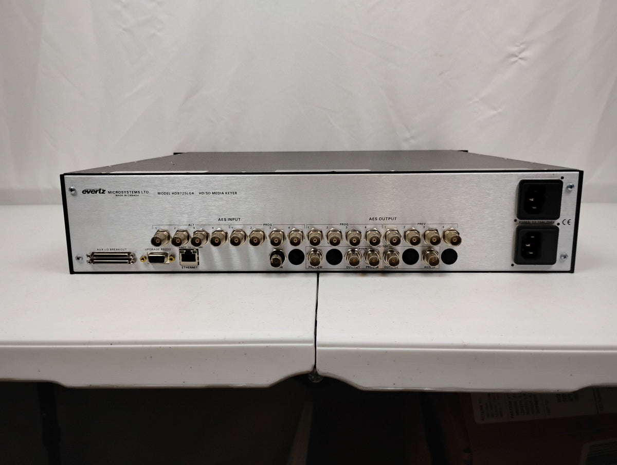 Evertz HD9725LGA HD/SD Media Keyer Logo and Media Inserter