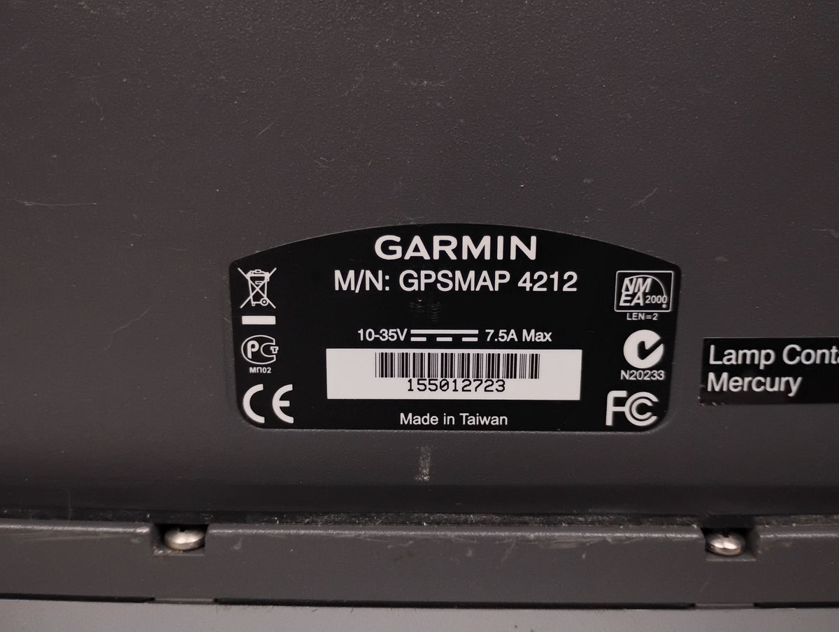 Garmin GPSMAP 4212 GPS Chartplotter Display | Functional but Sun Damaged