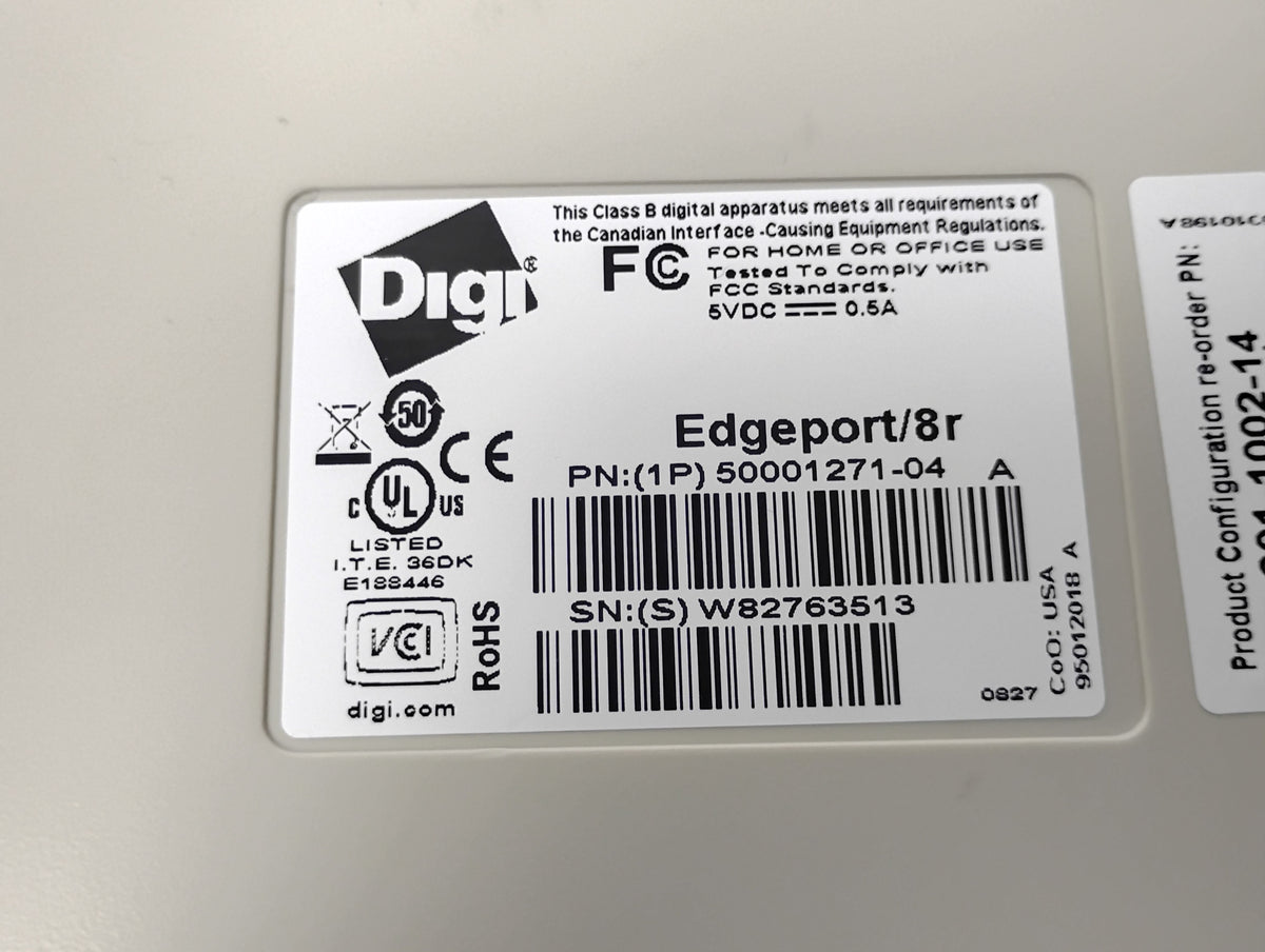 Digi 301-1002-14 Edgeport/8r USB to RJ45 Ethernet Converter | 50001271-04