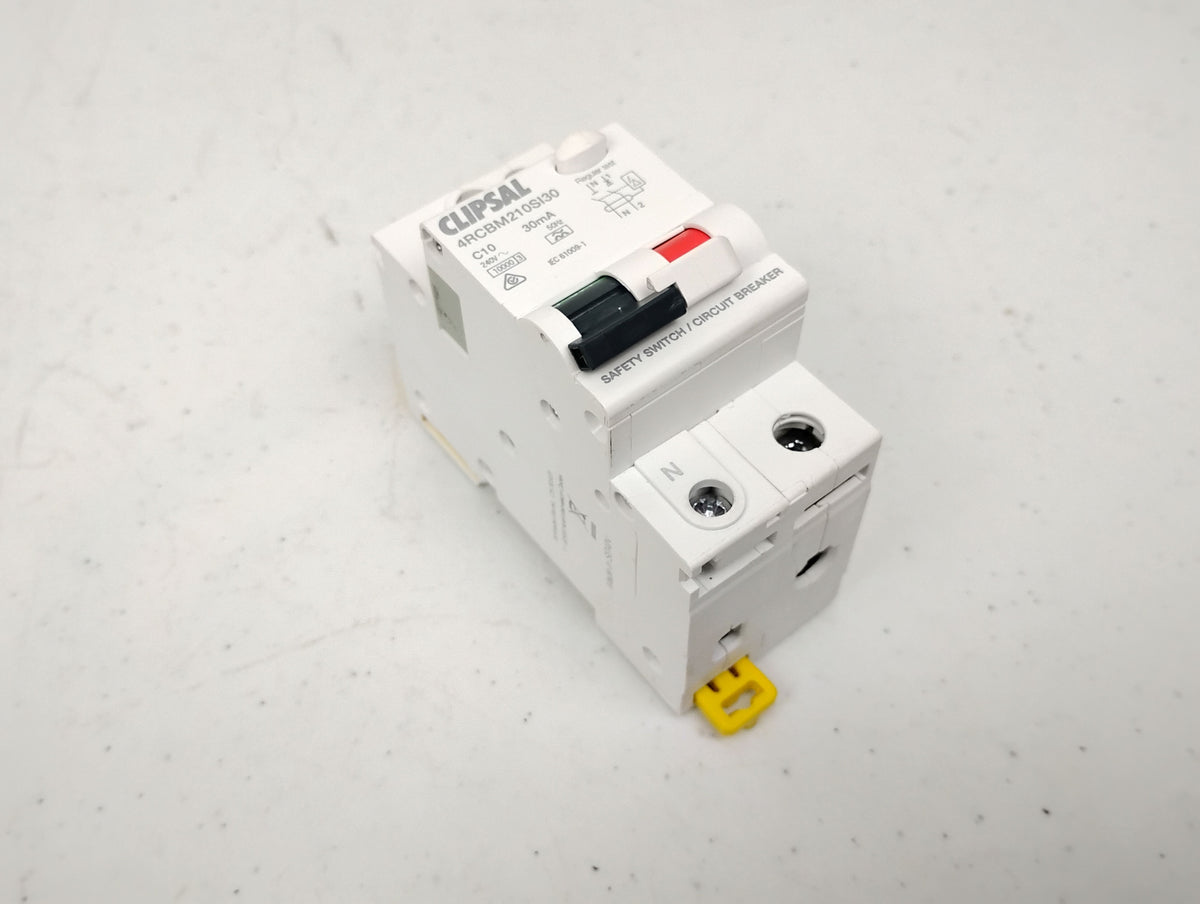 Clipsal 4RCBM210SI30 2 Module 2 Pole 10A 30mA Type A-SI 10000A C-curve