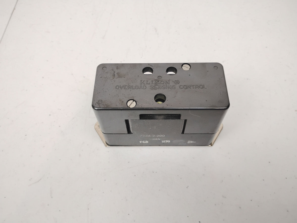 Klixon 7236-2-200 Aircraft Overload Sensor Circuit Breaker