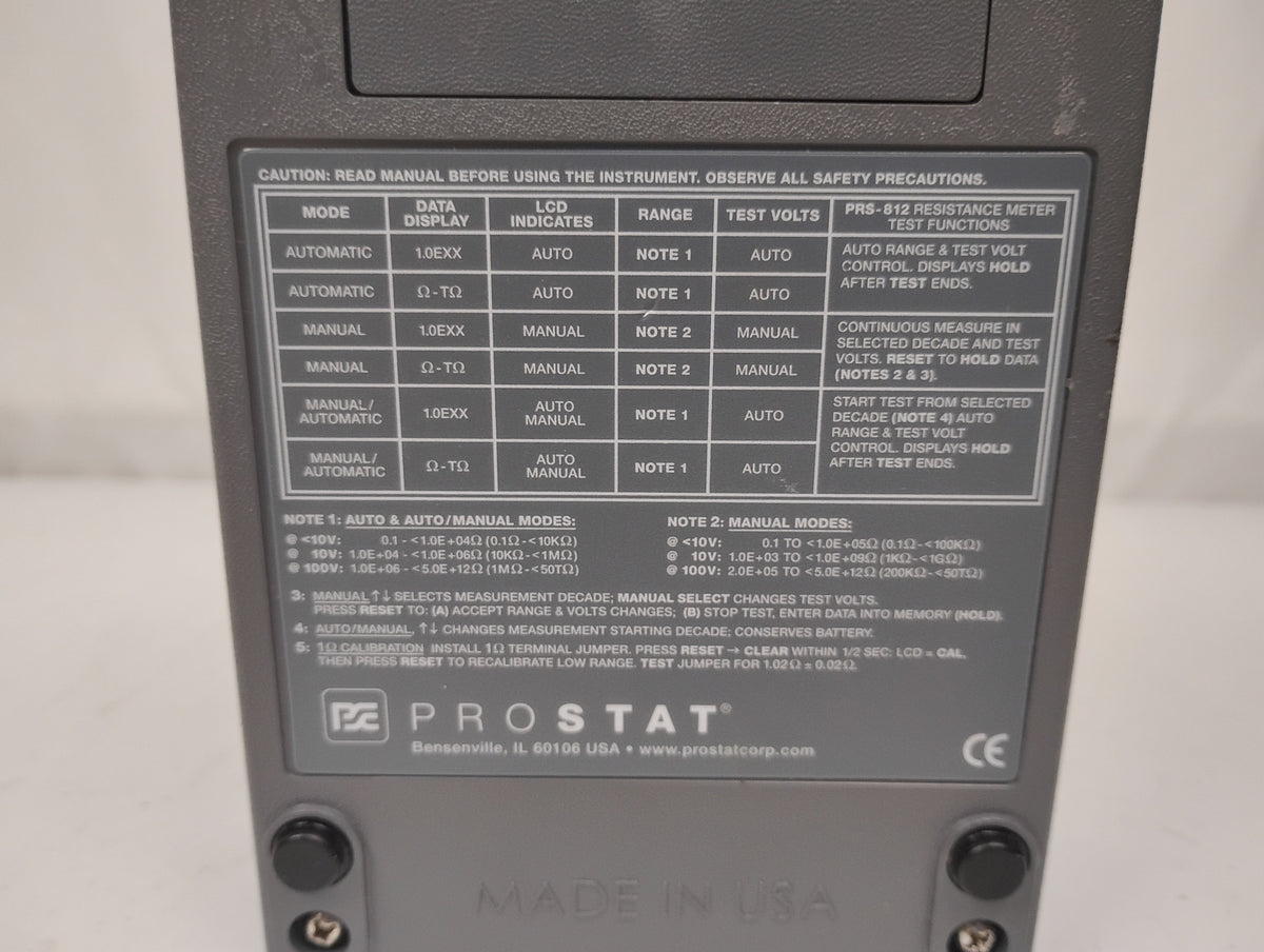 Prostat PRS-812 Surface Resistance Meter w/ Prostat PRS-800LB Probes
