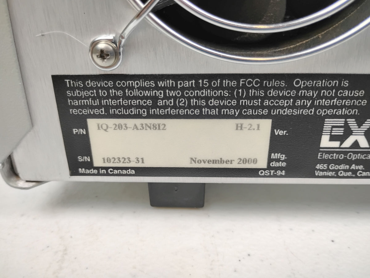 EXFO IQ-203 Optical Test System w/ IQ-1100, IQ-2100, & IQ-3200 | Powers Up