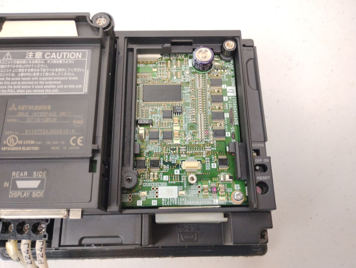 Mitsubishi GT1555-QTBD GOT1000 Operator Terminal w/ GT15-QBUS Interface Unit