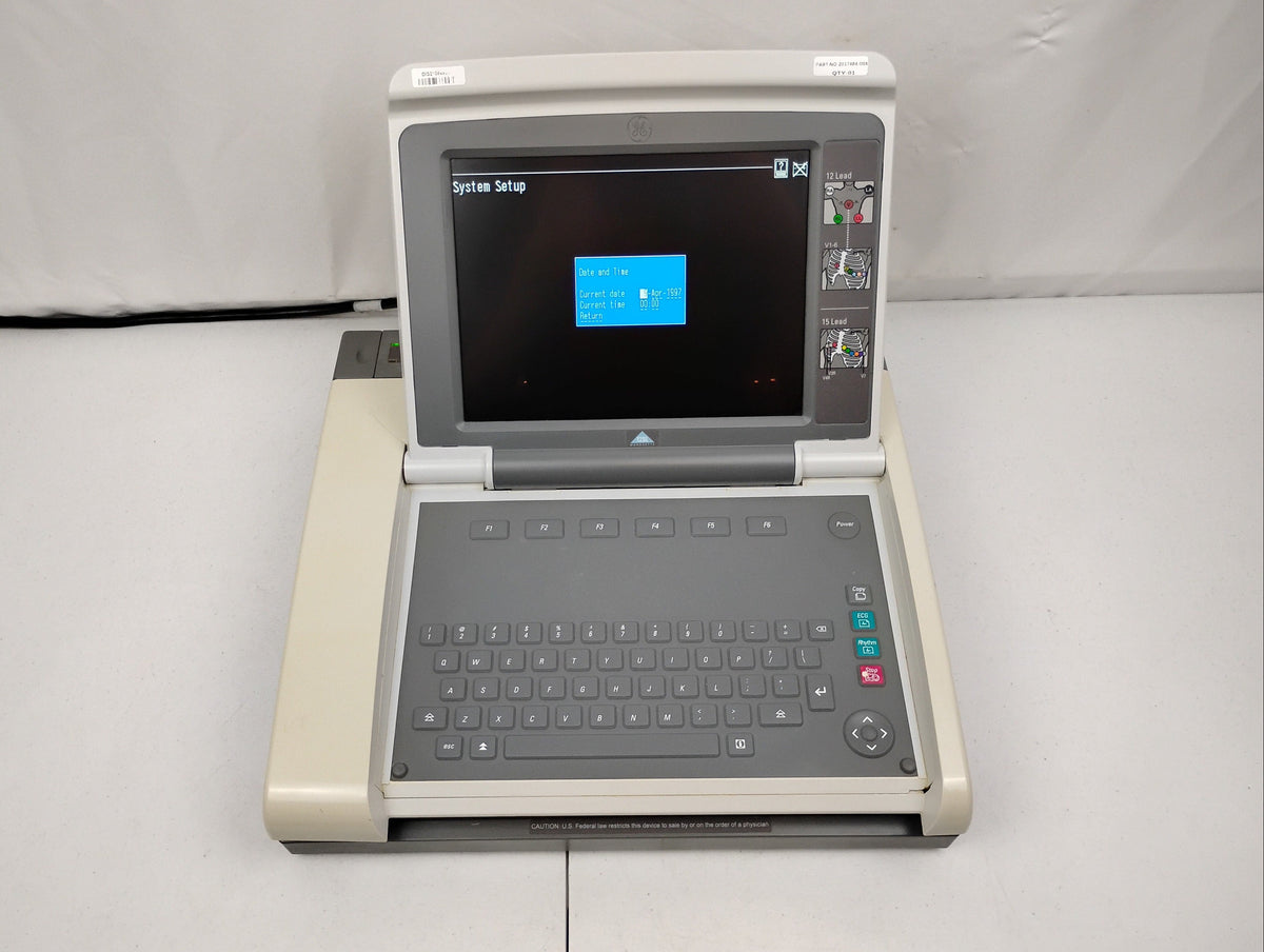 GE MAC 5500 HD ECG Machine w/ CAM HD Module & Coiled Patient Cable Host