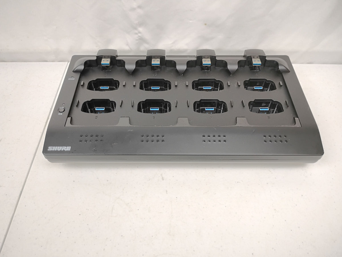 Shure MXWNCS8 8-Port Charging Station with x8 MXW6/C Z10 Transmitter Microphones