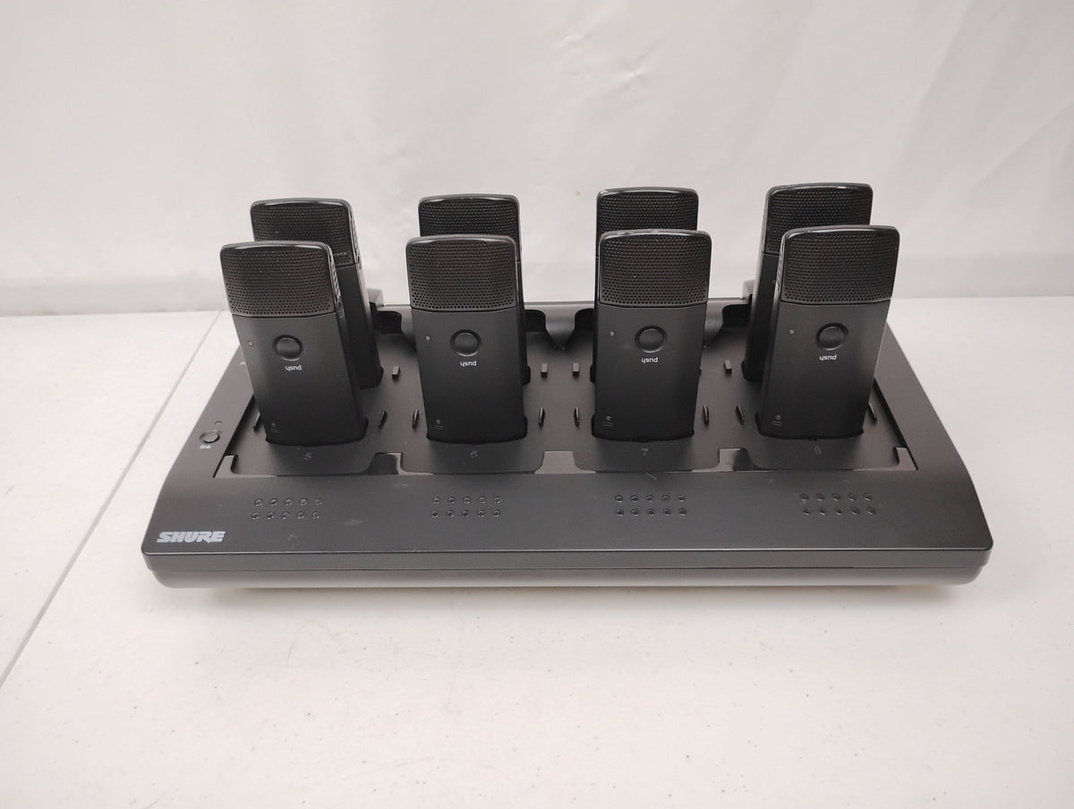Shure MXWNCS8 8-Port Charging Station with x8 MXW6/C Z10 Transmitter Microphones