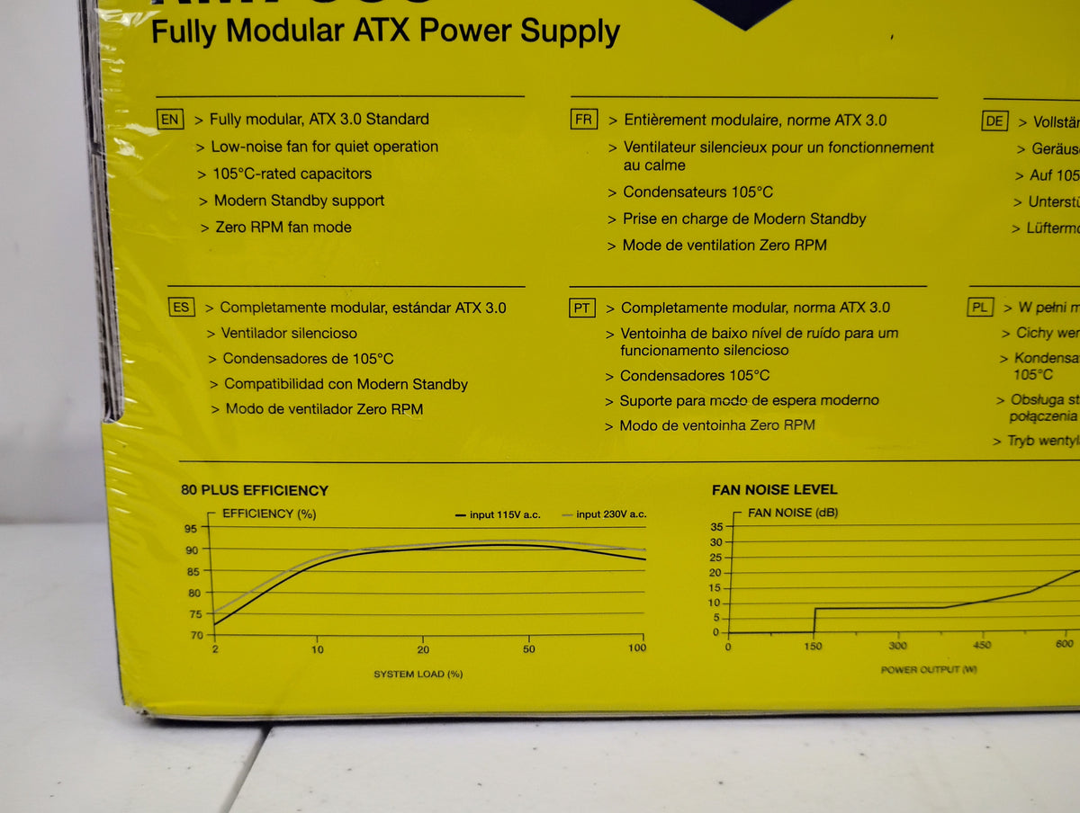 Corsair RM750e ATX 3.1 PCIe 5.1 Ready Fully Modular 750W Power Supply – 12V-2x6 Cable Included, Cybenetics Gold Efficiency