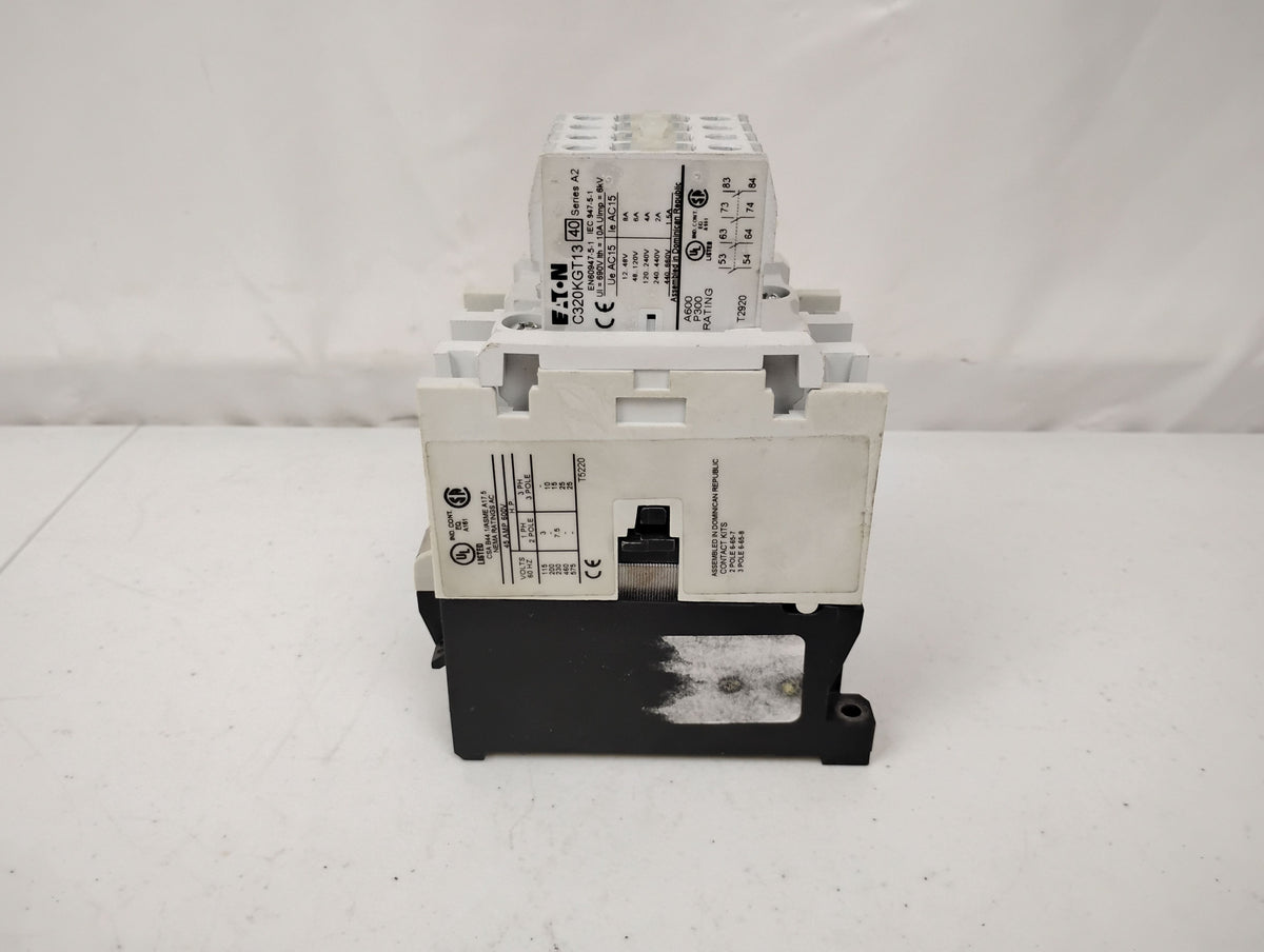 Eaton AN19GN0 Size 2 Starter 45A 600v w/ C320KGT13 Auxiliary Contact