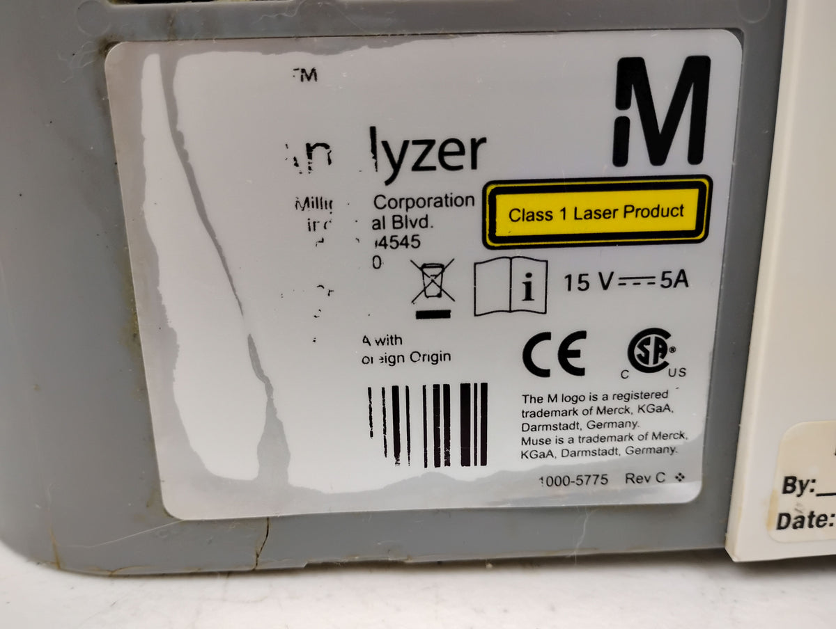 Millipore Muse Cell Analyzer | EMD Luminex Guavza Flow Cytometry Cell Analyzer w/ Power Supply