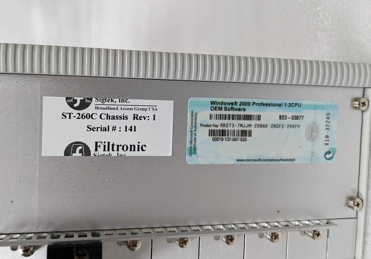 Filtronics Sigtek ST-260C DOCSIS RF Tracer | No HDD