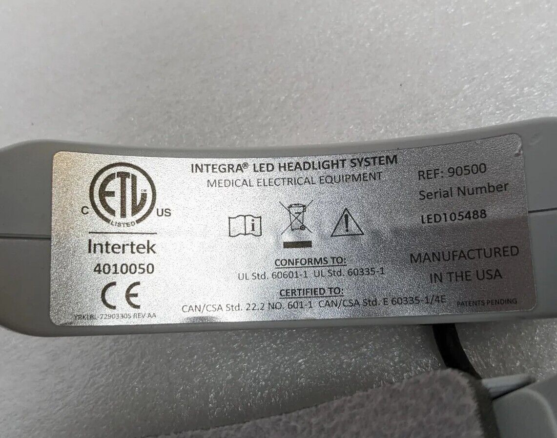 Integra 90500 Battery Operated LED Headlight System (Main Unit & Bat. Adap Only)