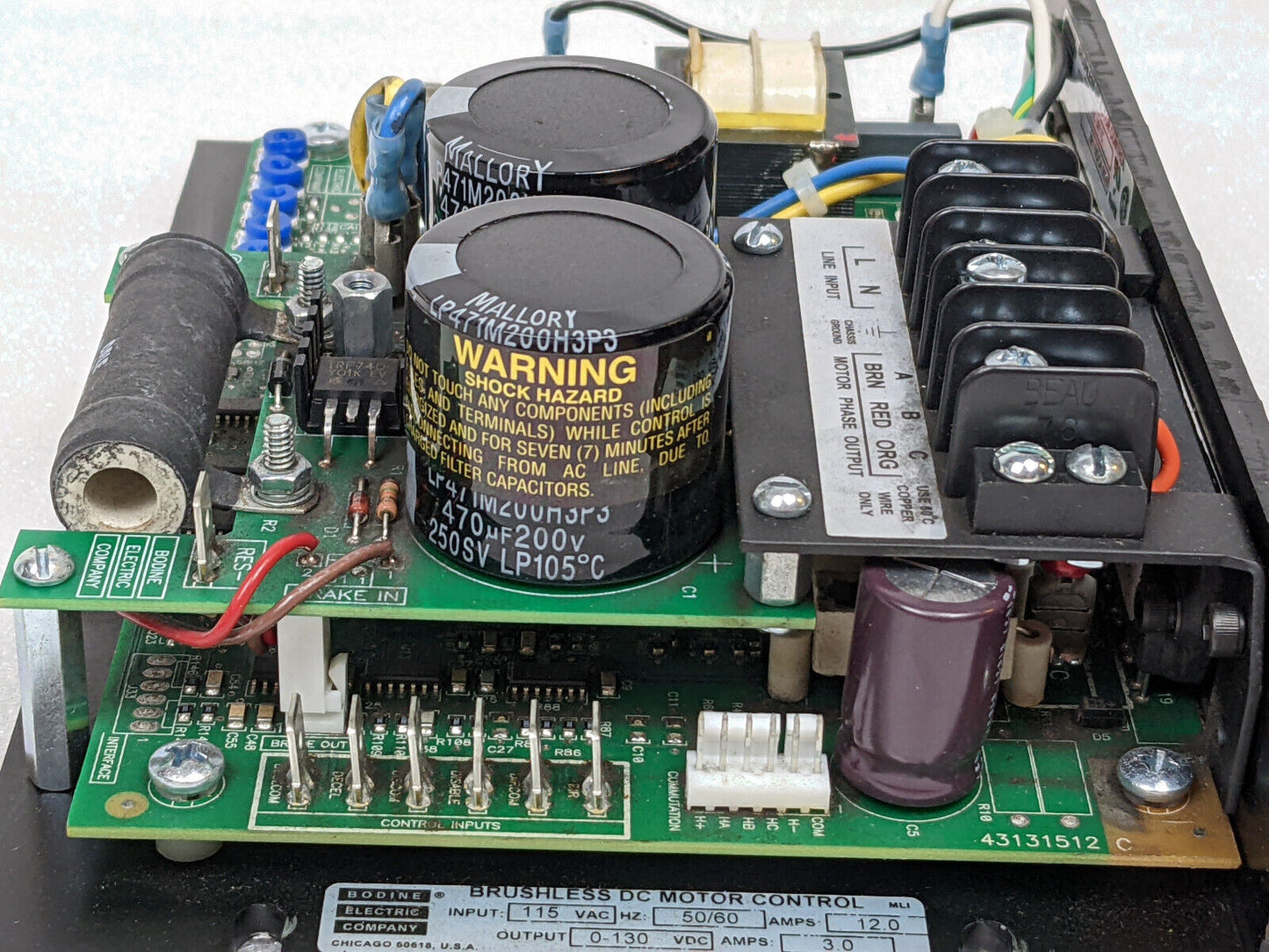 Bodine Electric ABL-3911C Brushless DC Motor Control