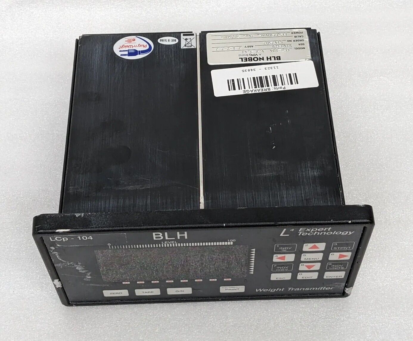 BLH LCp-104 Safe-Weigh Weight Transmitter Unit 2-1-2-2-2 Ver. 3.41