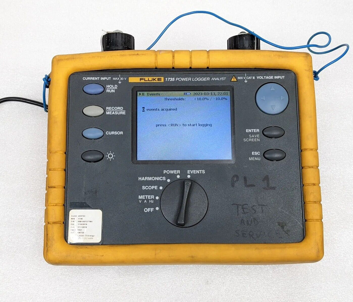 Fluke 1735 Three Phase Power Logger Analyst