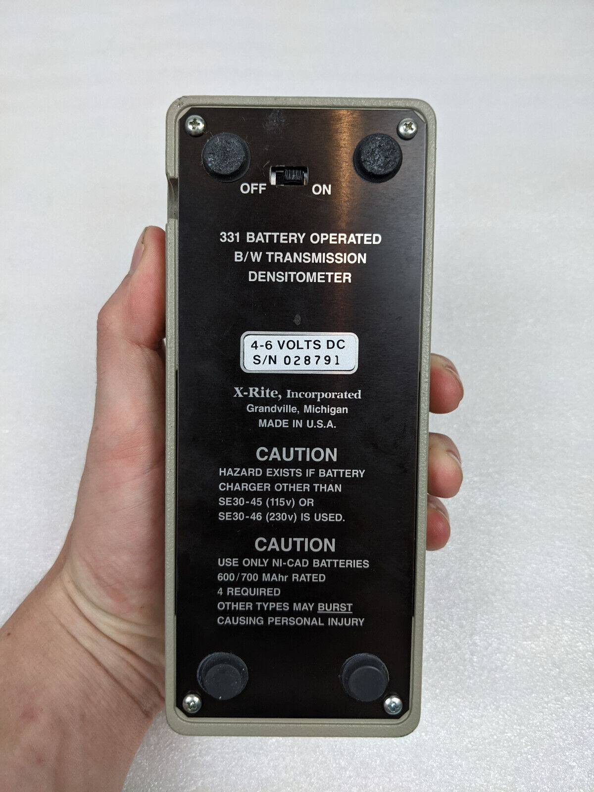 X-Rite 331 Black & White Transmission Densitometer | Untested