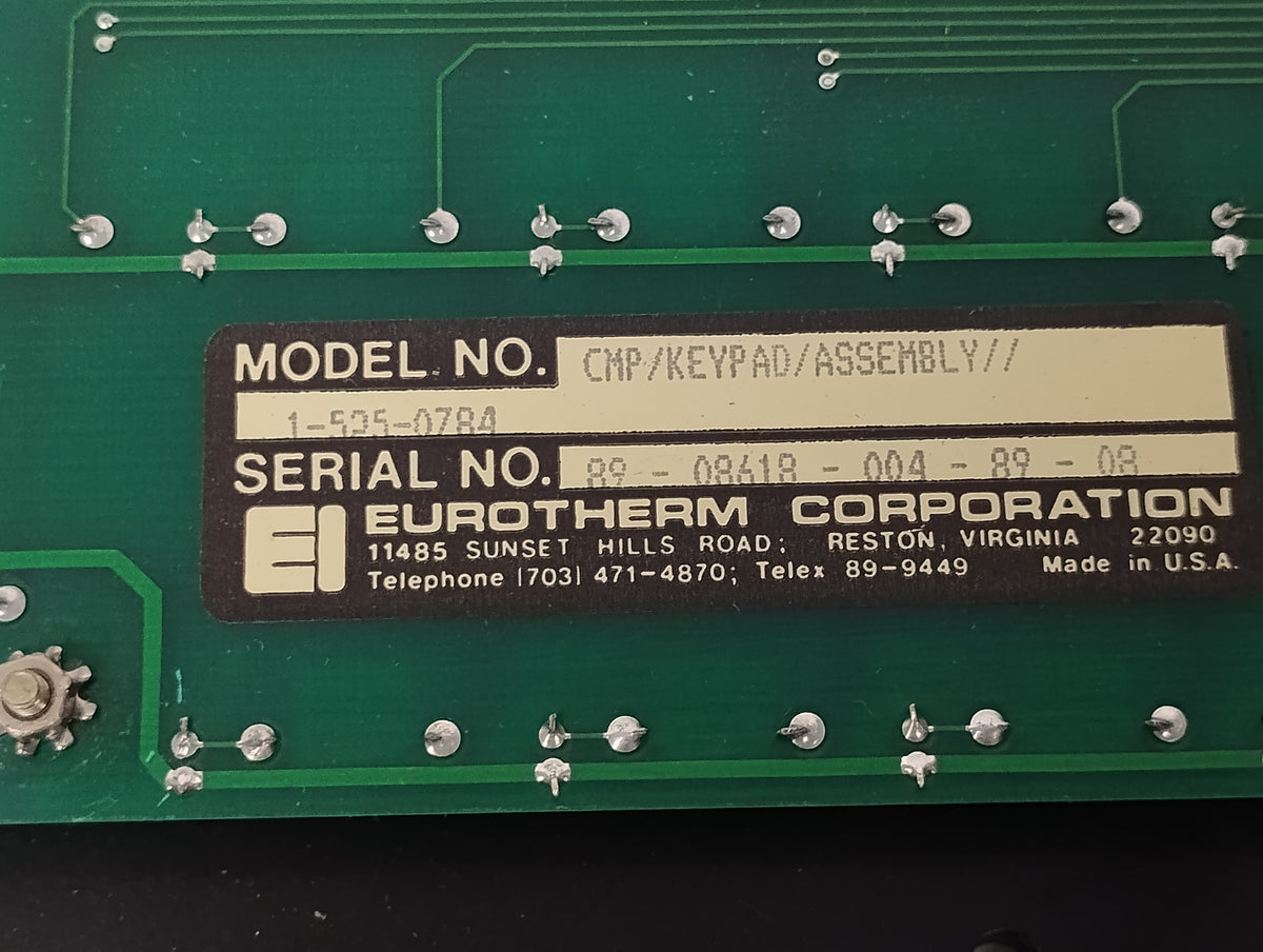 Eurotherm 1-525-0784 Keypad Assembly Circuit Board Operator Panel Keypad