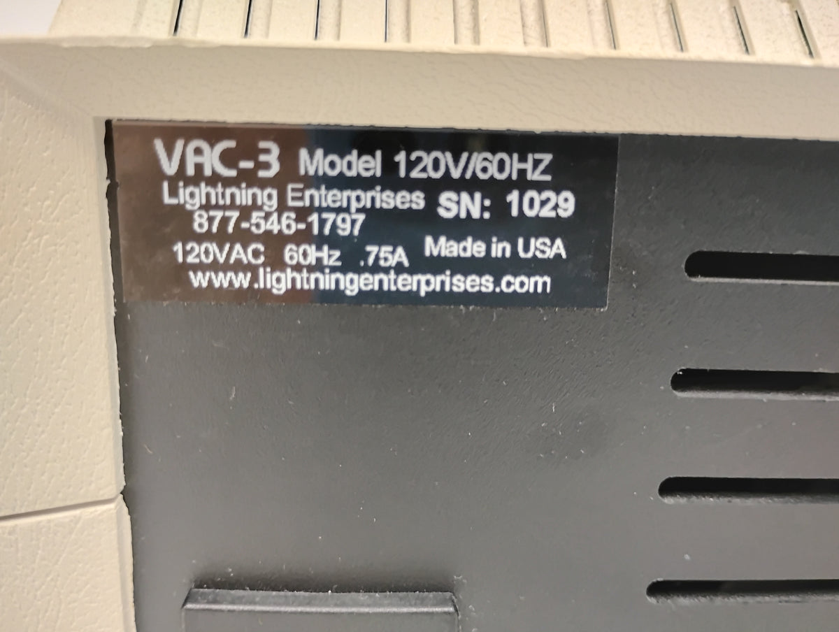 Lightning Enterprises Vac-3 Vacuum Pump System w/ Power Cord