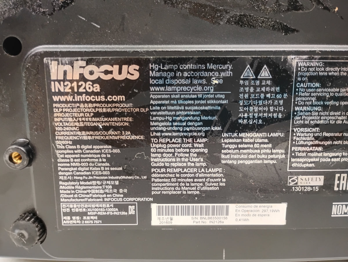 InFocus IN2126a WXGA Conference Room Projector