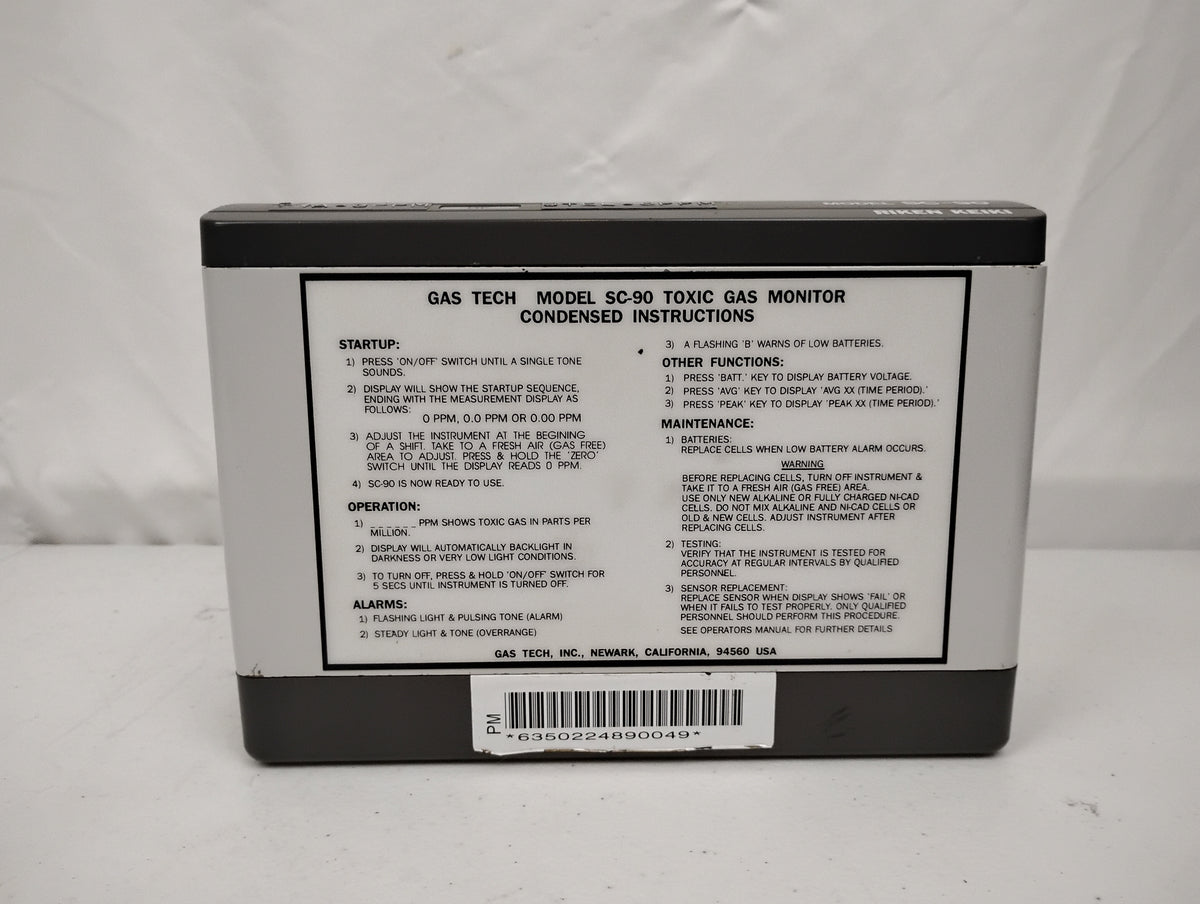 Riken Keiki SC-90 Toxic Gas Monitor & Case