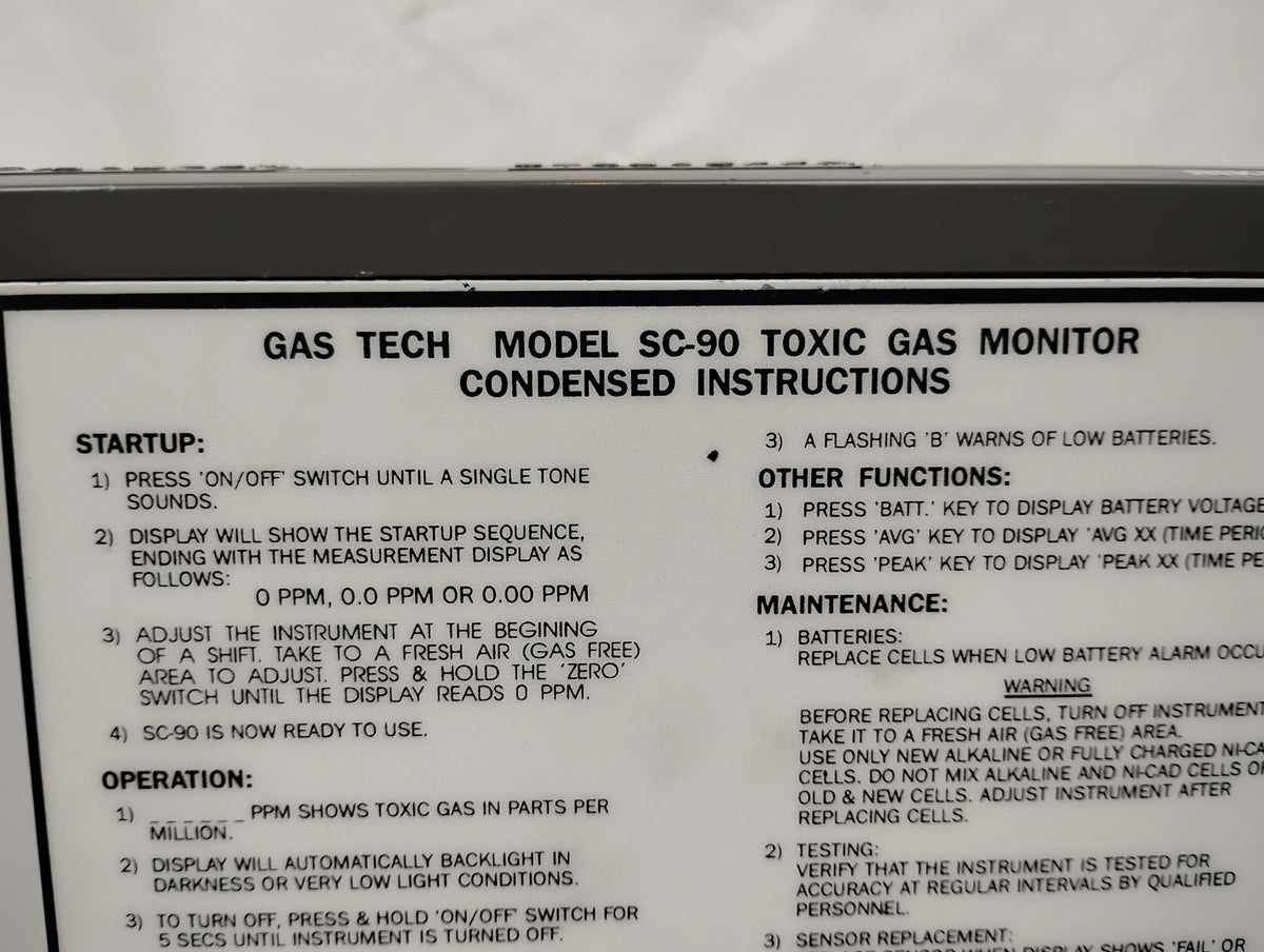 Riken Keiki SC-90 Toxic Gas Monitor & Case