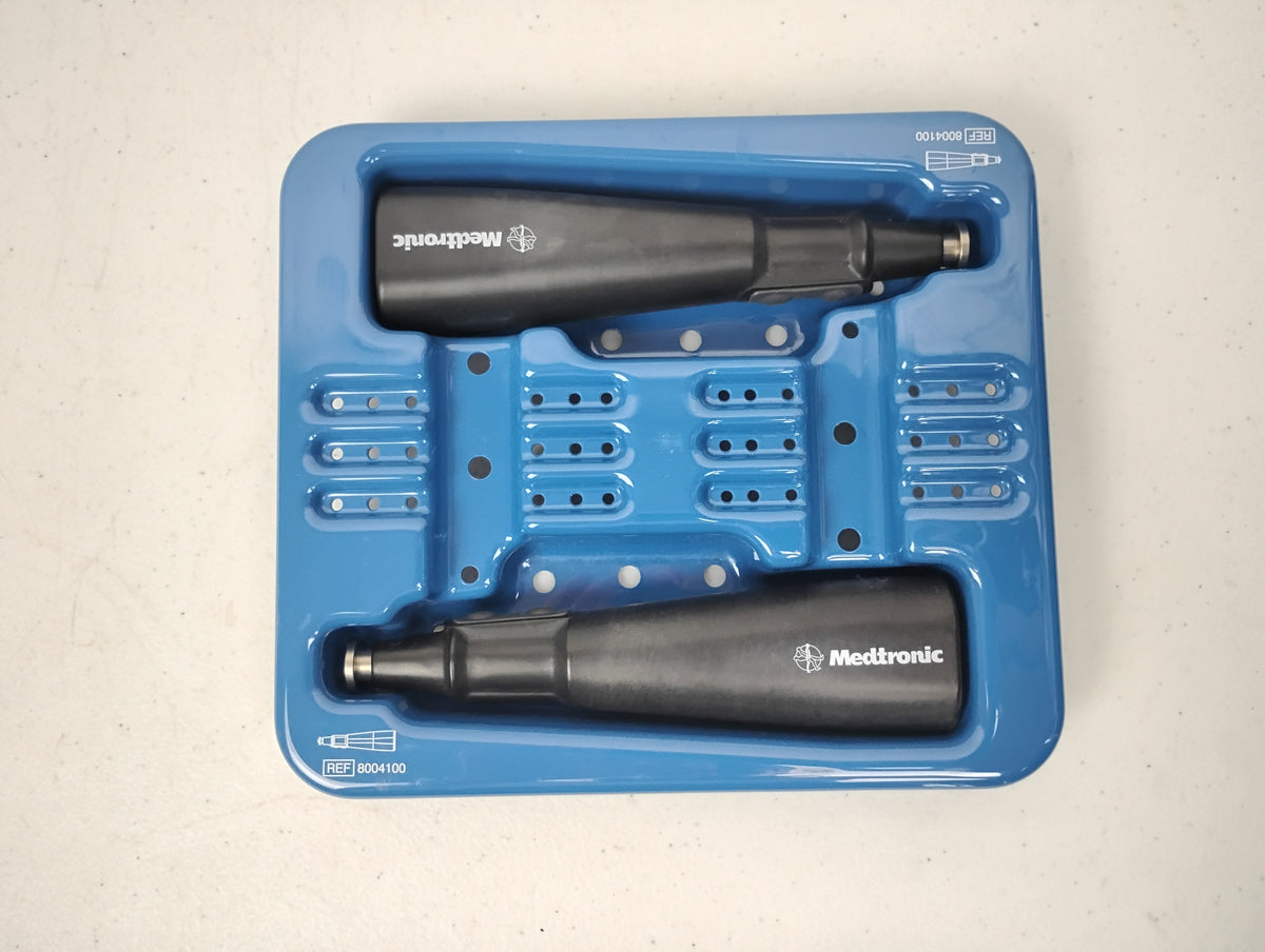 Medtronic 8004100 Surgical Battery Powered Driver Set w/ Case | NO Batteries