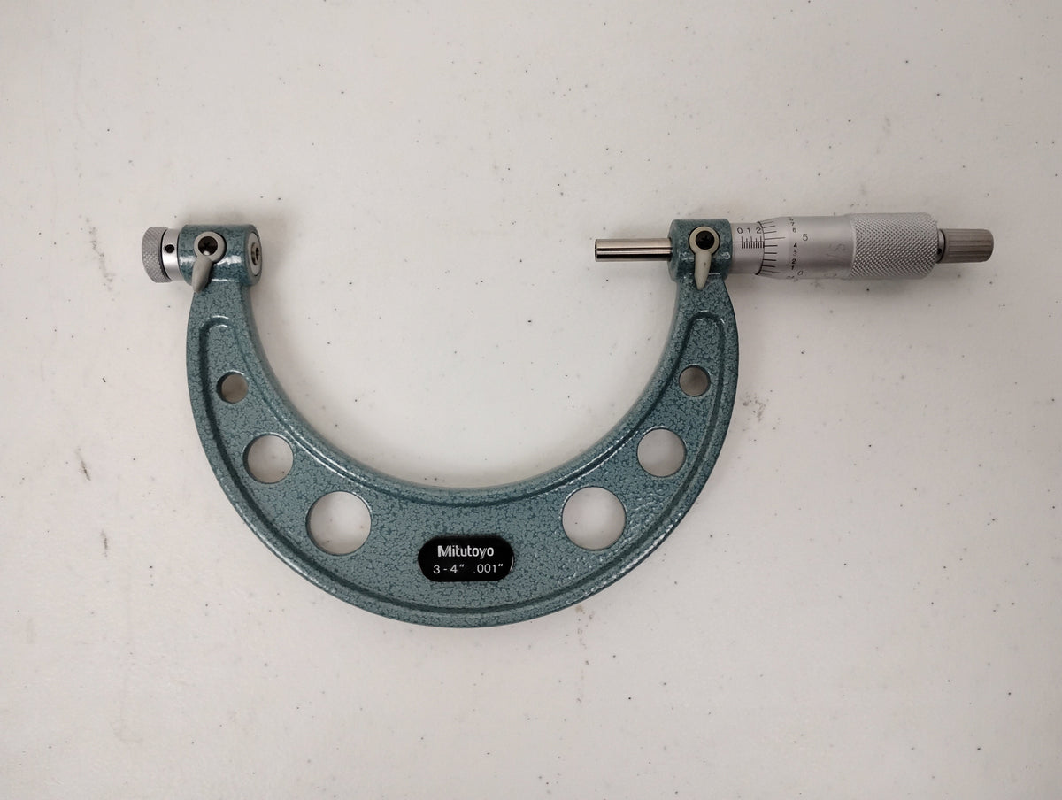 Mitutoyo 126-140 Screw Thread Micrometer 3-4" .001 in