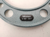 Mitutoyo 126-140 Screw Thread Micrometer 3-4" .001 in