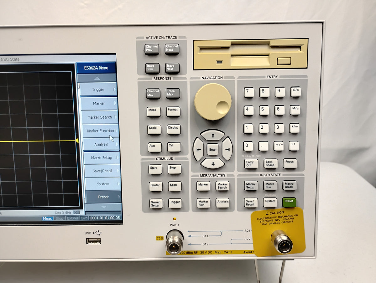 Agilent E5062A ENA Series Network Analyzer 300kHz-3GHz | Options: 015 & 275