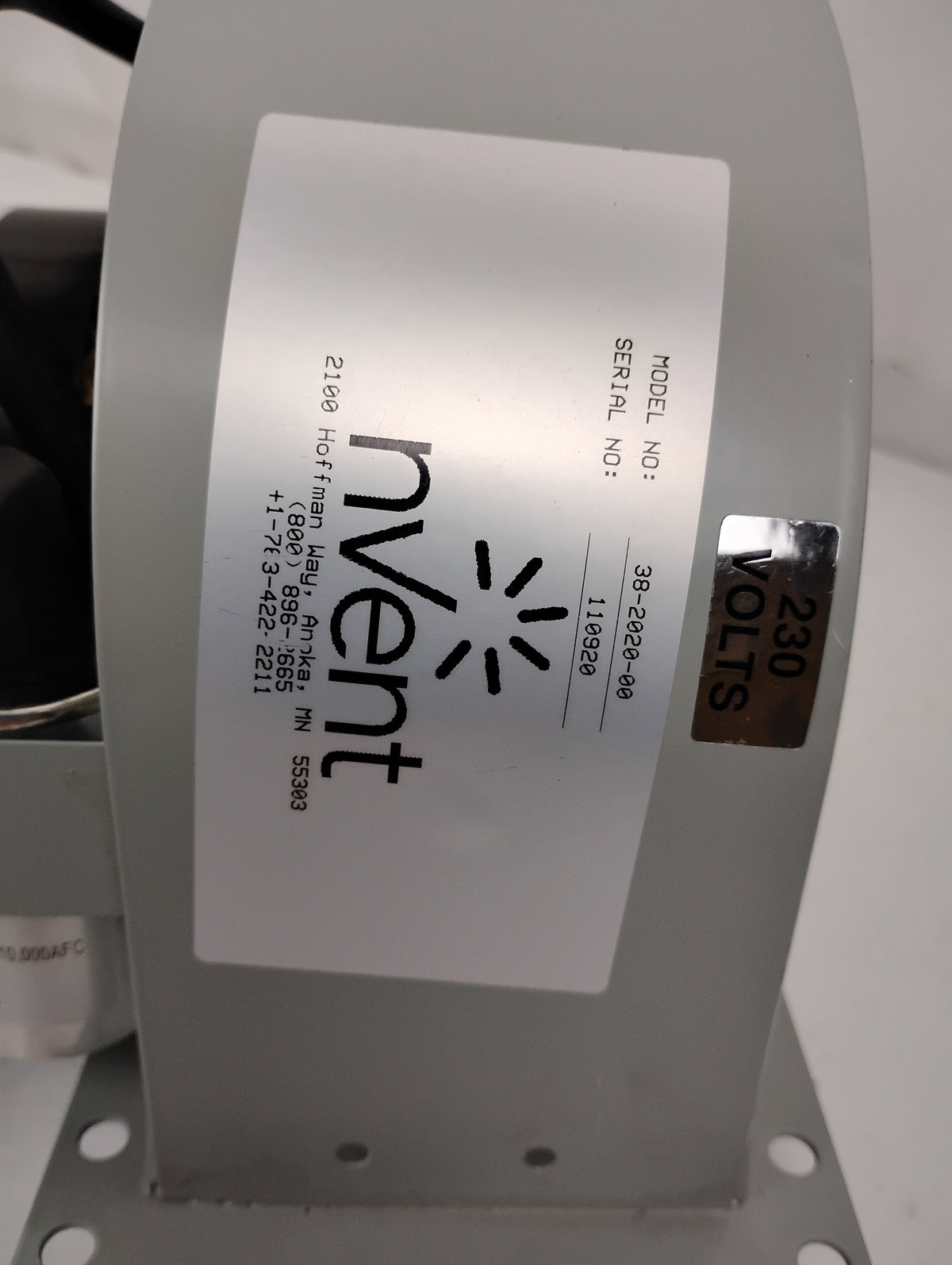nVent 38202000SP Blower Assembly 2NB412 Series 230 Volt