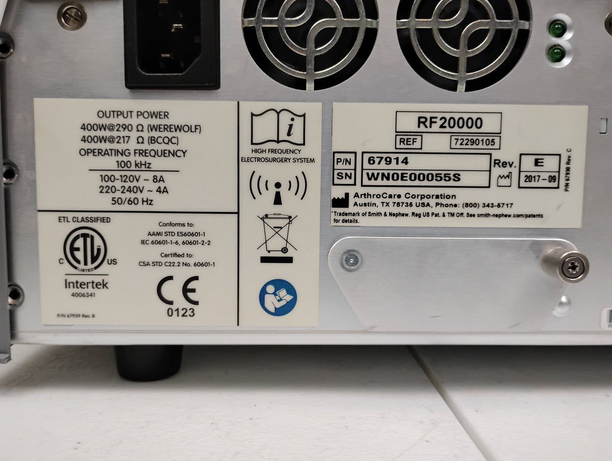 Smith & Nephew Werewolf Coblation System | Anthrocare RF20000