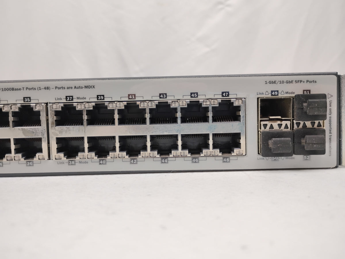 HP J9576A E3800-48G-4SFP+ Gigabit Managed Ethernet Switch | No PSU's