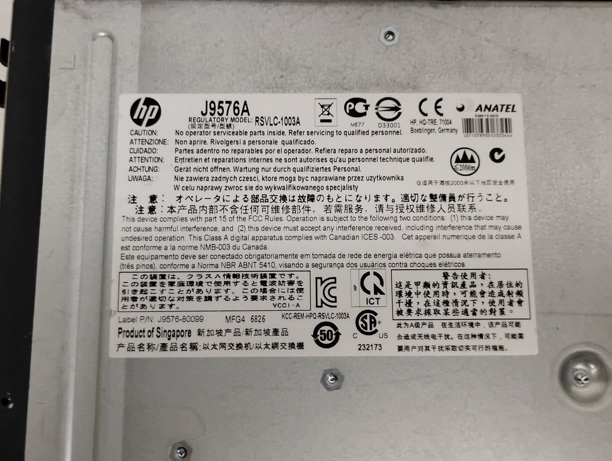 HP J9576A E3800-48G-4SFP+ Gigabit Managed Ethernet Switch | No PSU's