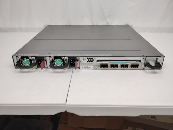 HP J9574A E3800-48G-4SFP+ 48-Port Ethernet Switch w/ J9577A Stacking Module & x2 J9580A PSUs