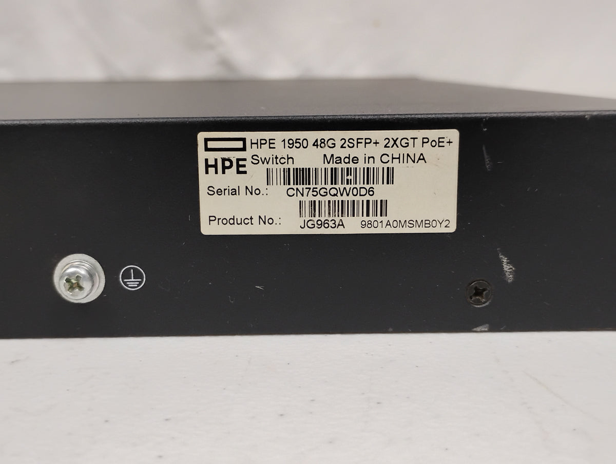 HPE OfficeConnect JG963A 52-Port PoE Gig Switch | 1950-48G-2SFP+2XGT-POE+ 370W