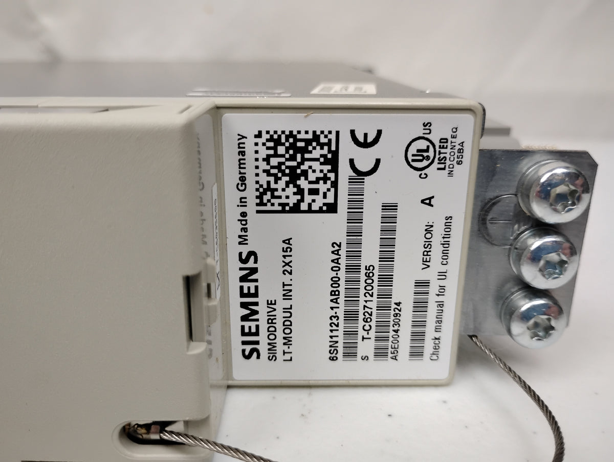 Siemens 6SN1123-1AB00-0AA2 LT-Module 2x25A Simodrive Power Module