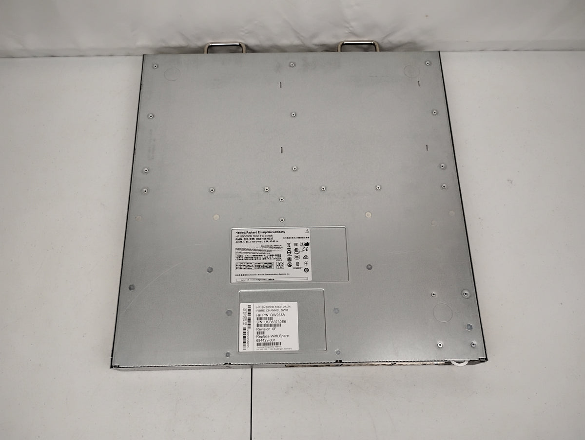 HP SN3000B 16GB 24-Port Active Fibre Channel Switch & x2 PSUs | P/N: QW983A