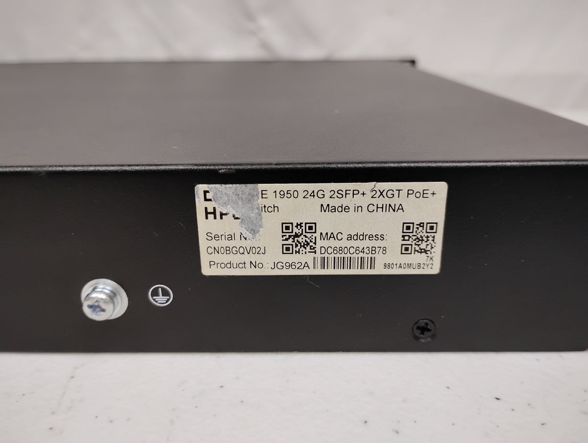 HPE OfficeConnect 1950 JG962A 24-Port Gigabit Ethernet Switch | HP 1950-24G 2SFP+ 2XGT PoE+