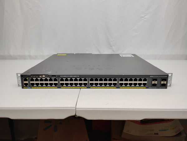 Cisco Catalyst 2960-XR Series WS-C2960X-48FPS-I 48 Port PoE+ Gigabit Switch & x2 PWR-C2-11025WAC PSUs